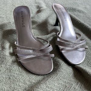 Silver Rampage heels